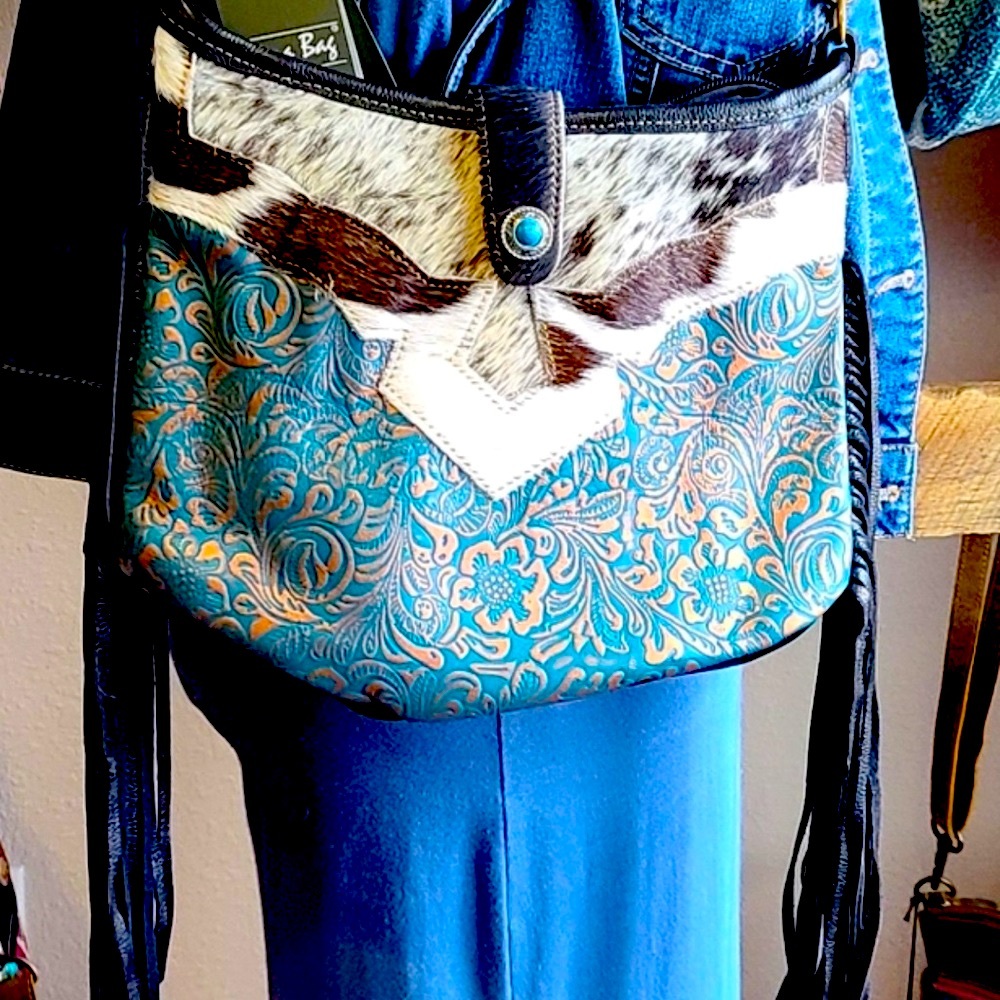 Myra Beautiful Cowhide fringe purse NEW!  Sale!!!